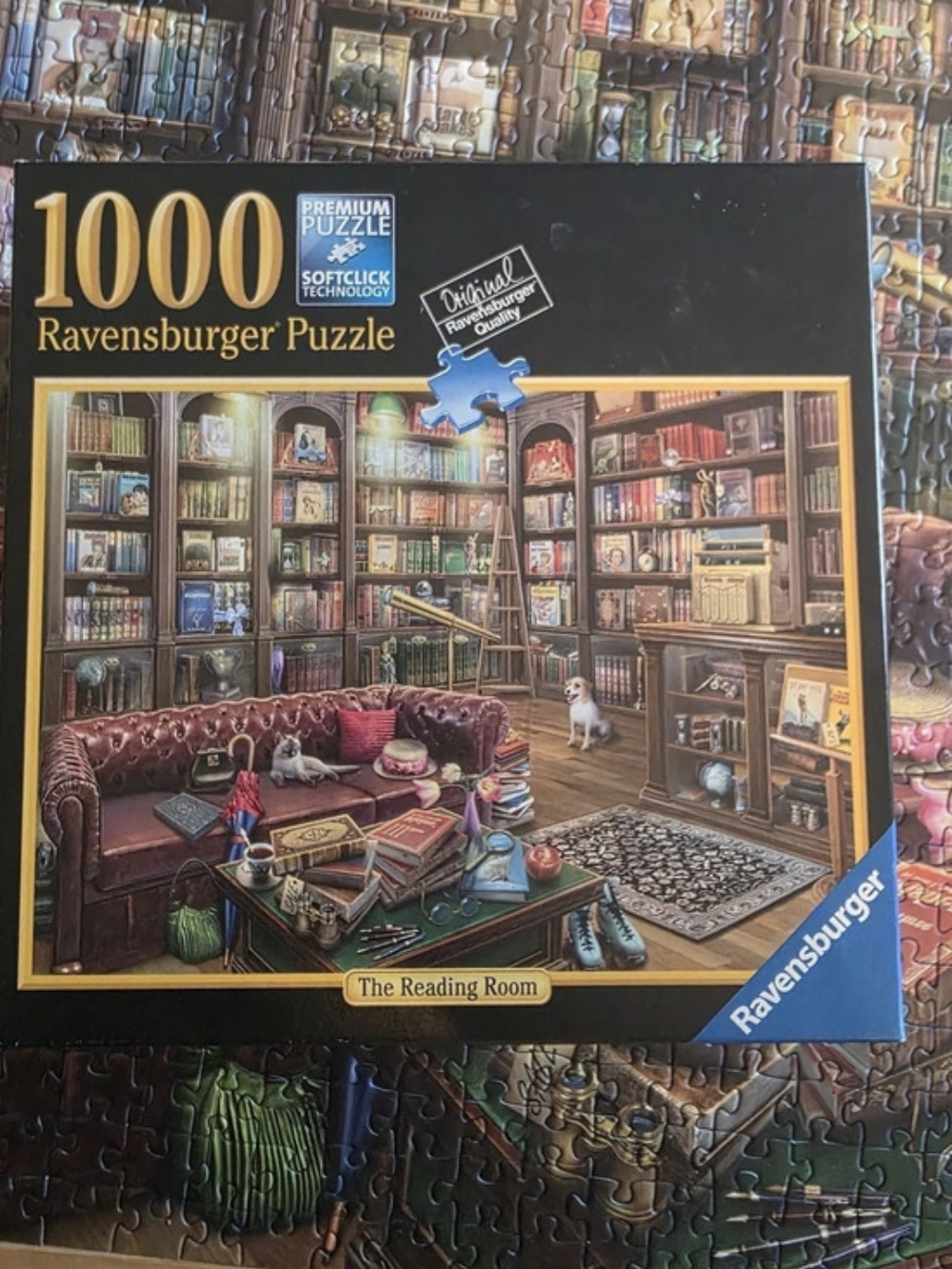 🧩 4/$20 Ravensburger The Reading Room 1000-Piece Jigsaw Puzzle